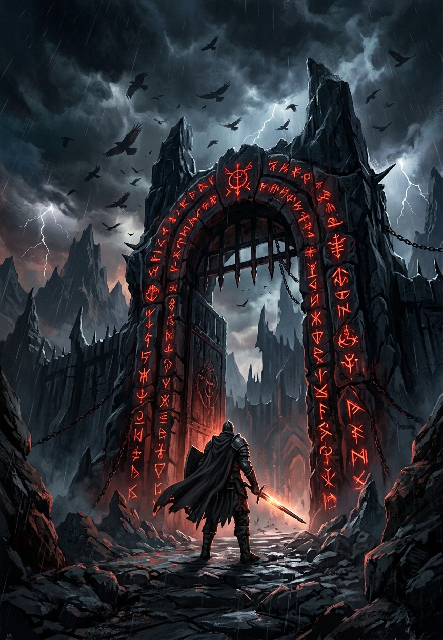 Dark Fantasy Book Cover — Illustrated — Gemini Imagen 3