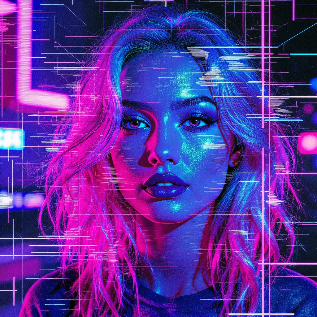 Glitch Art Portrait — Digital Corruption — Flux 1.1 Pro