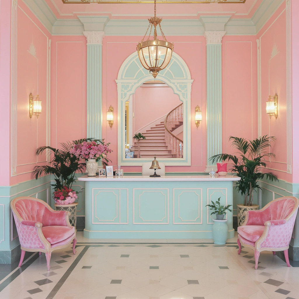 Wes Anderson — Symmetrical Hotel Scene — Flux 1.1 Pro